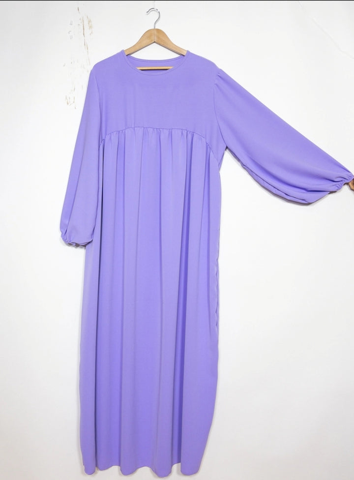 Abaya Lina mit Puffärmeln aus Medina-Seide