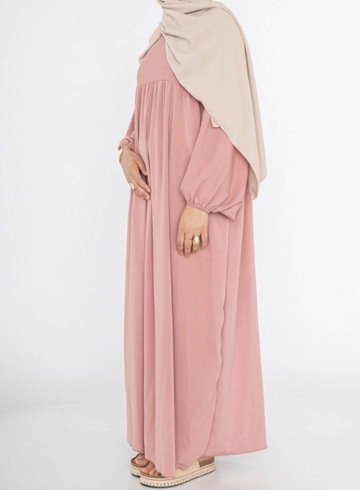 Abaya Lina mit Puffärmeln aus Medina-Seide