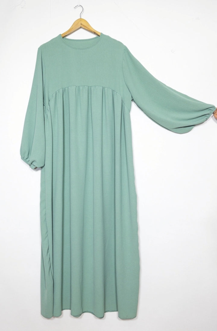 Abaya Lina mit Puffärmeln aus Medina-Seide