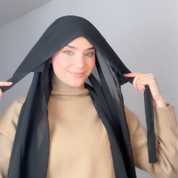 Hijab mousseline à nouer