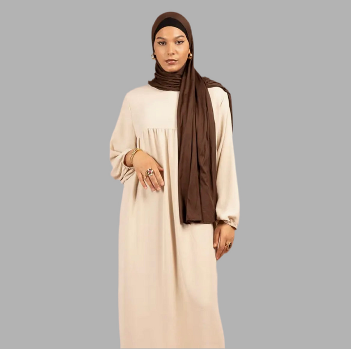 Abaya Lina mit Puffärmeln Jazzstoff