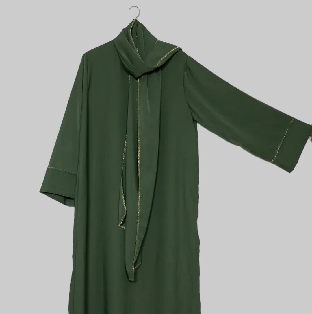 Abaya Safira met aangehechte hijab