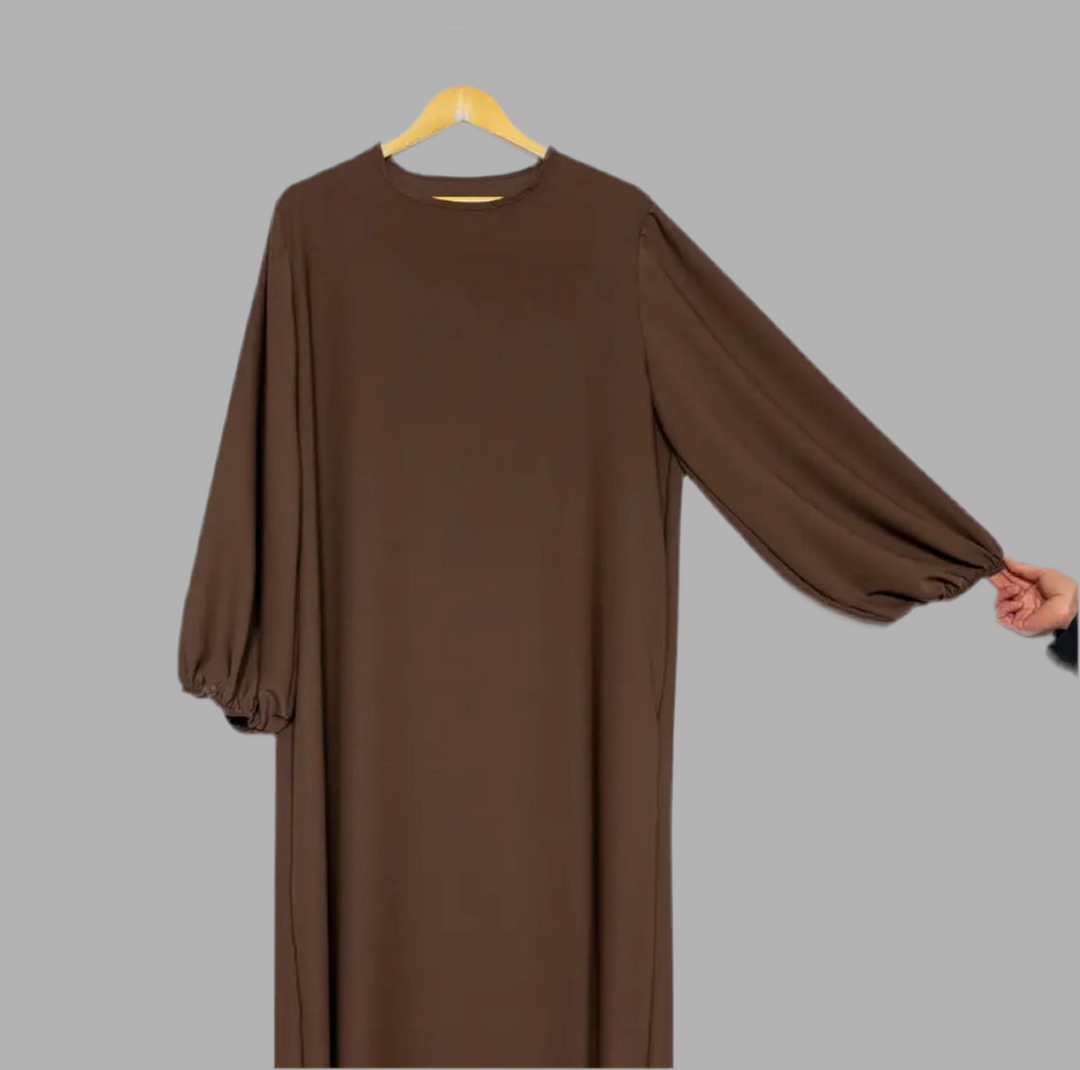 Abaya Malika aus Medina-Seide mit Ballonärmeln