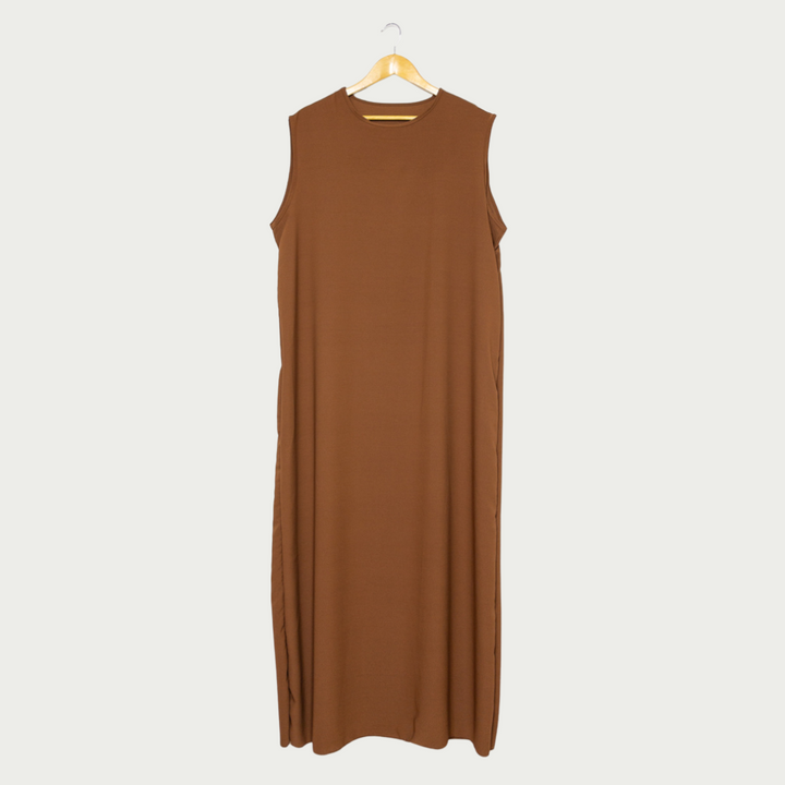 Sous-robe abaya sans manches en soie Médina